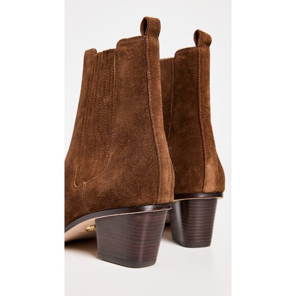 Veronica Beard Alina 50MM Suede Booties in Brown 7.5 - Picture 16 of 16